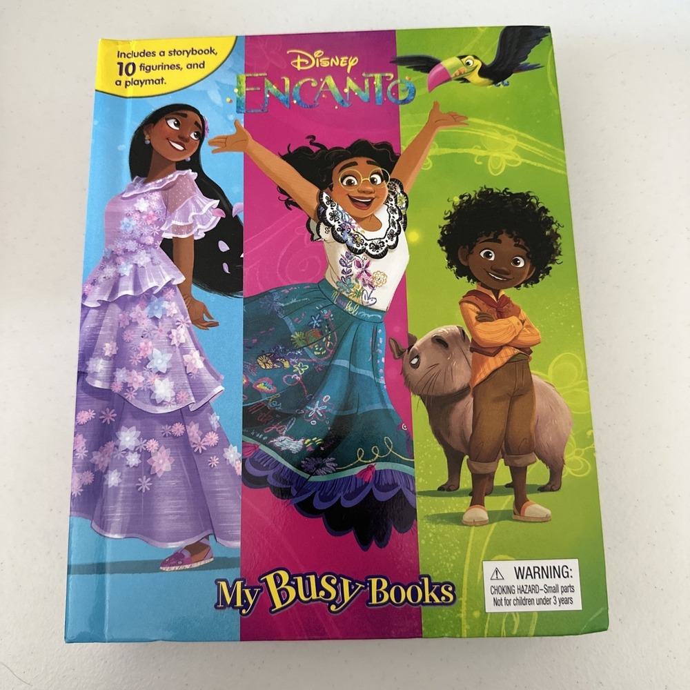 Disney Encanto My Busy Books Storybook 10 Figurines Playmat Board Book